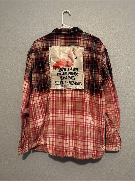 Vintage Boho Tops - Vintage Boho by J Coons Flamingo Flannel Top